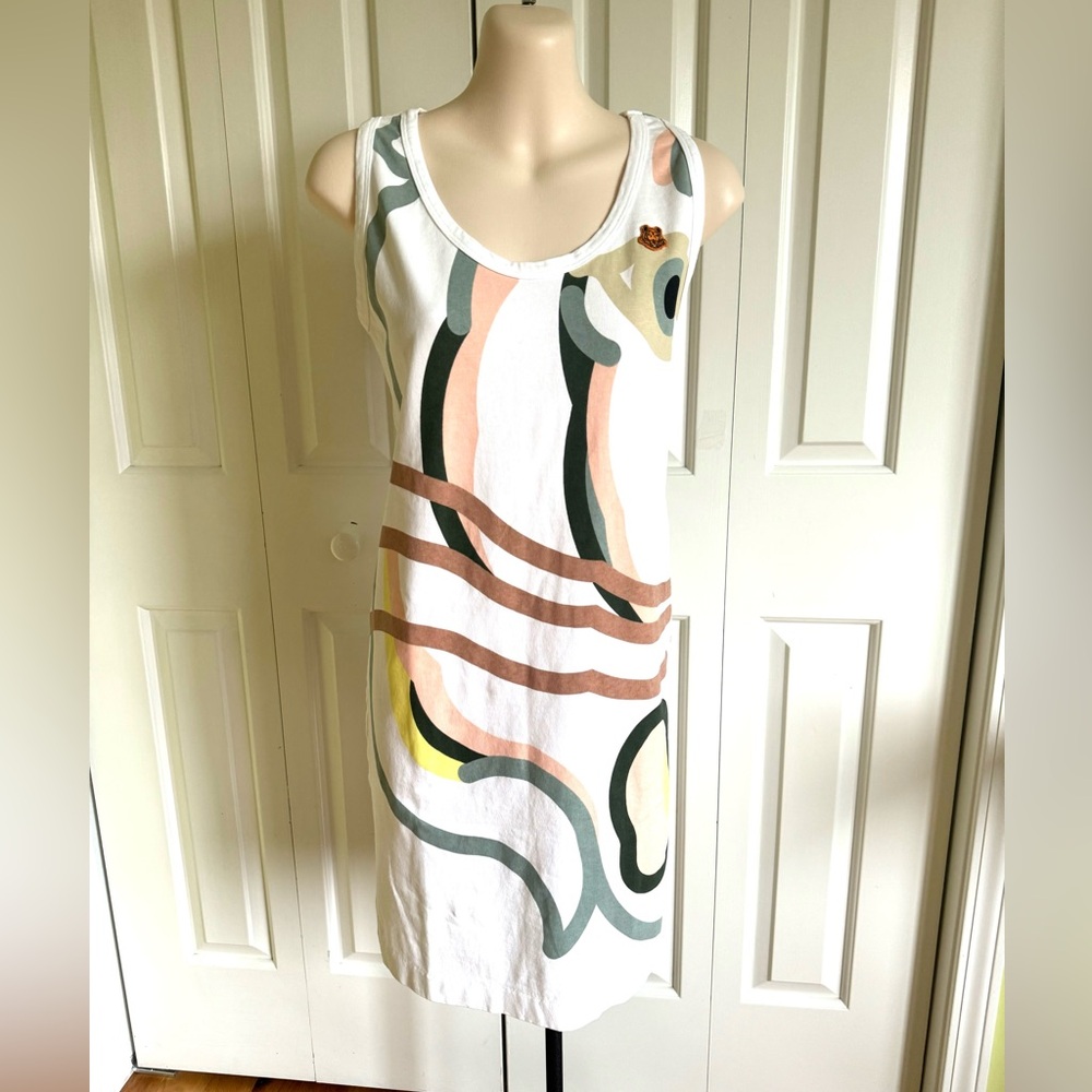 NEW KENZO White Cotton Tank Dress XS NWOT